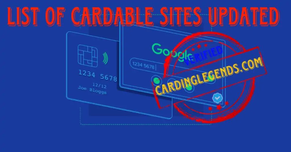 LIST OF CARDABLE SITES