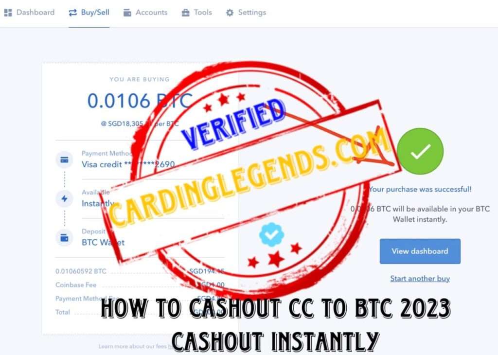 how to cashout cc to btc 2023