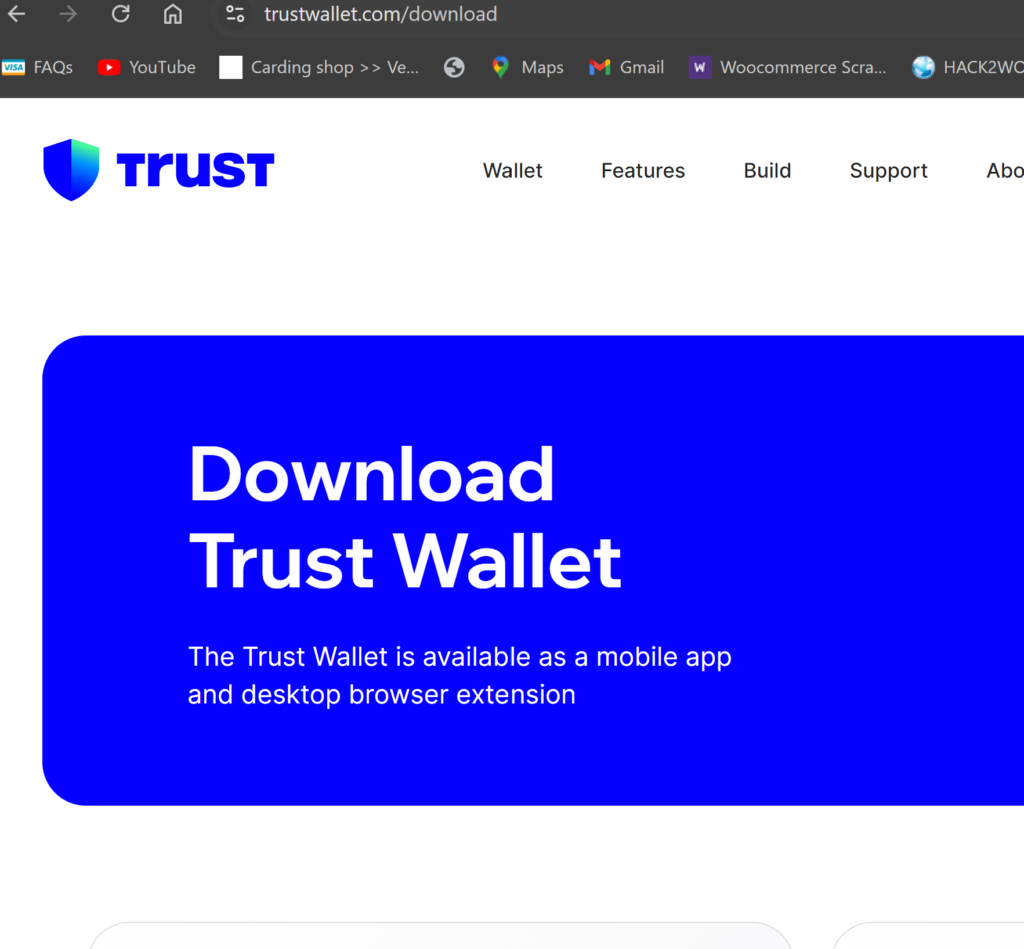 trust wallet carding method