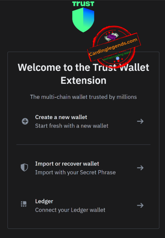 trust wallet carding method